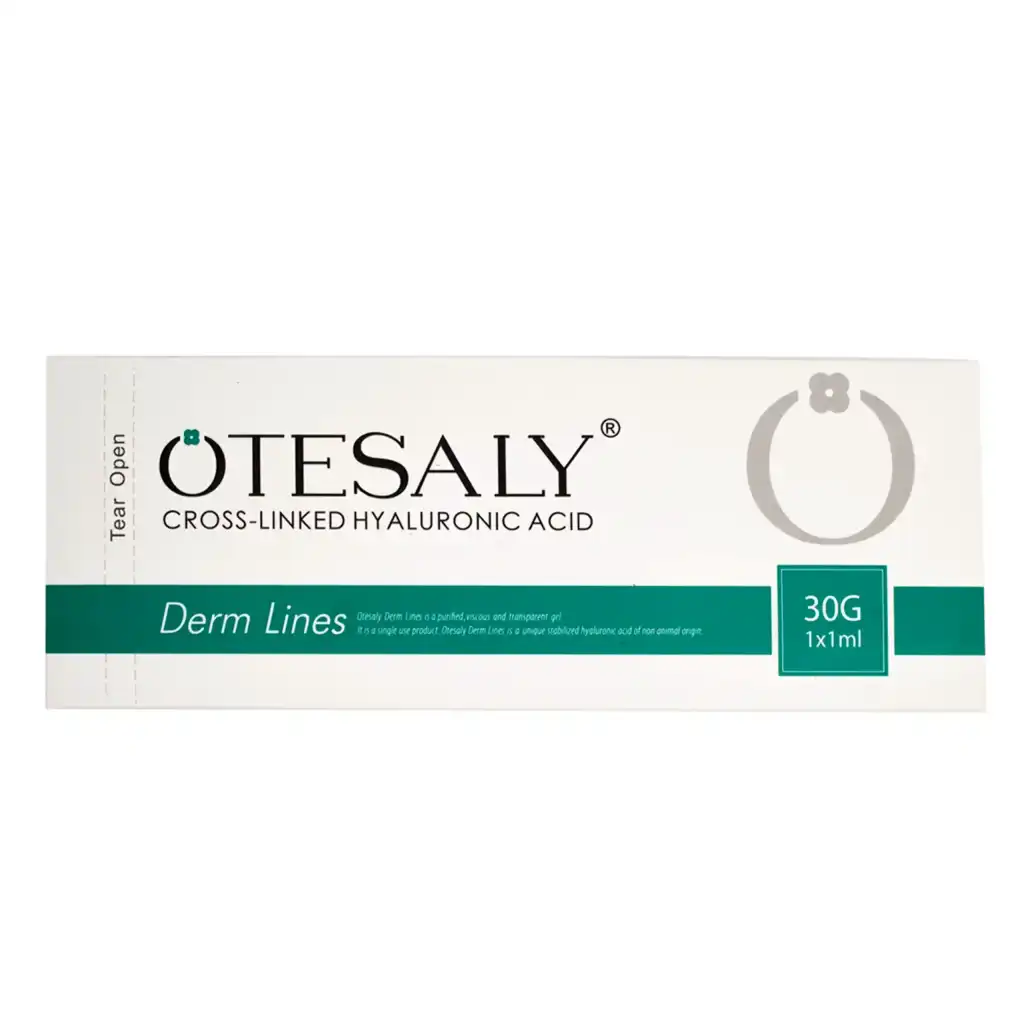 OTESALY DERM LINES 1 ml (30G), Relleno Dérmico con Ácido Hialurónico, Corrección de Líneas Finas y Arrugas, Hidratación y Rejuvenecimiento Facial Profesional