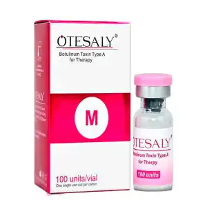 OTESALY 100 Type A Toxina Botulínica 100 IU, Reducción de Arrugas Dinámicas y Líneas de Expresión, Rejuvenecimiento Facial Natural, Uso Profesional Estético